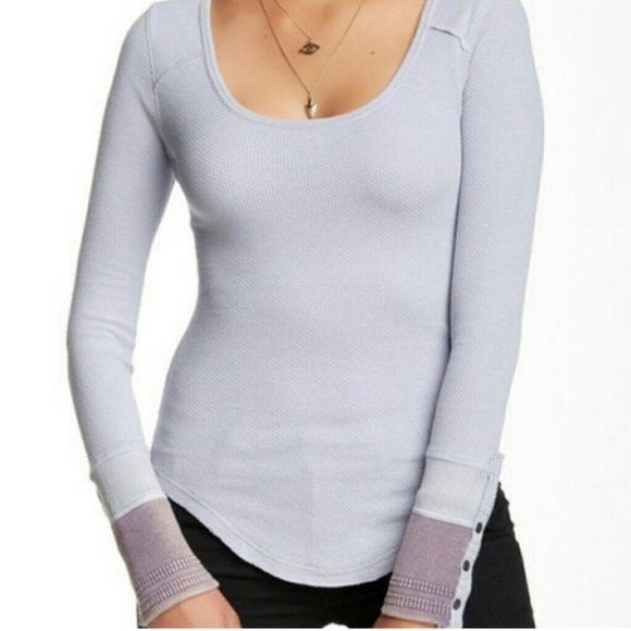 FREE PEOPLE Newbie Sunnie Valley Snap Cuff Thermal Lavender - Picture 1 of 11